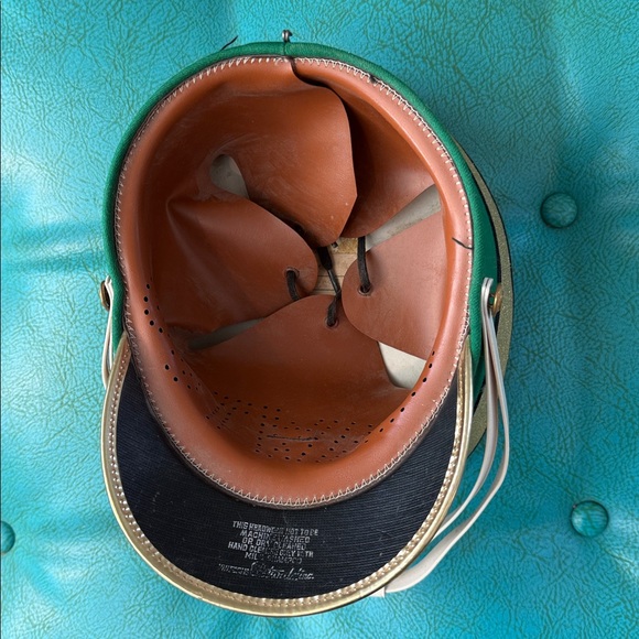 Vintage Ostwald green and gold starburst marching band hat shako - Picture 11 of 16